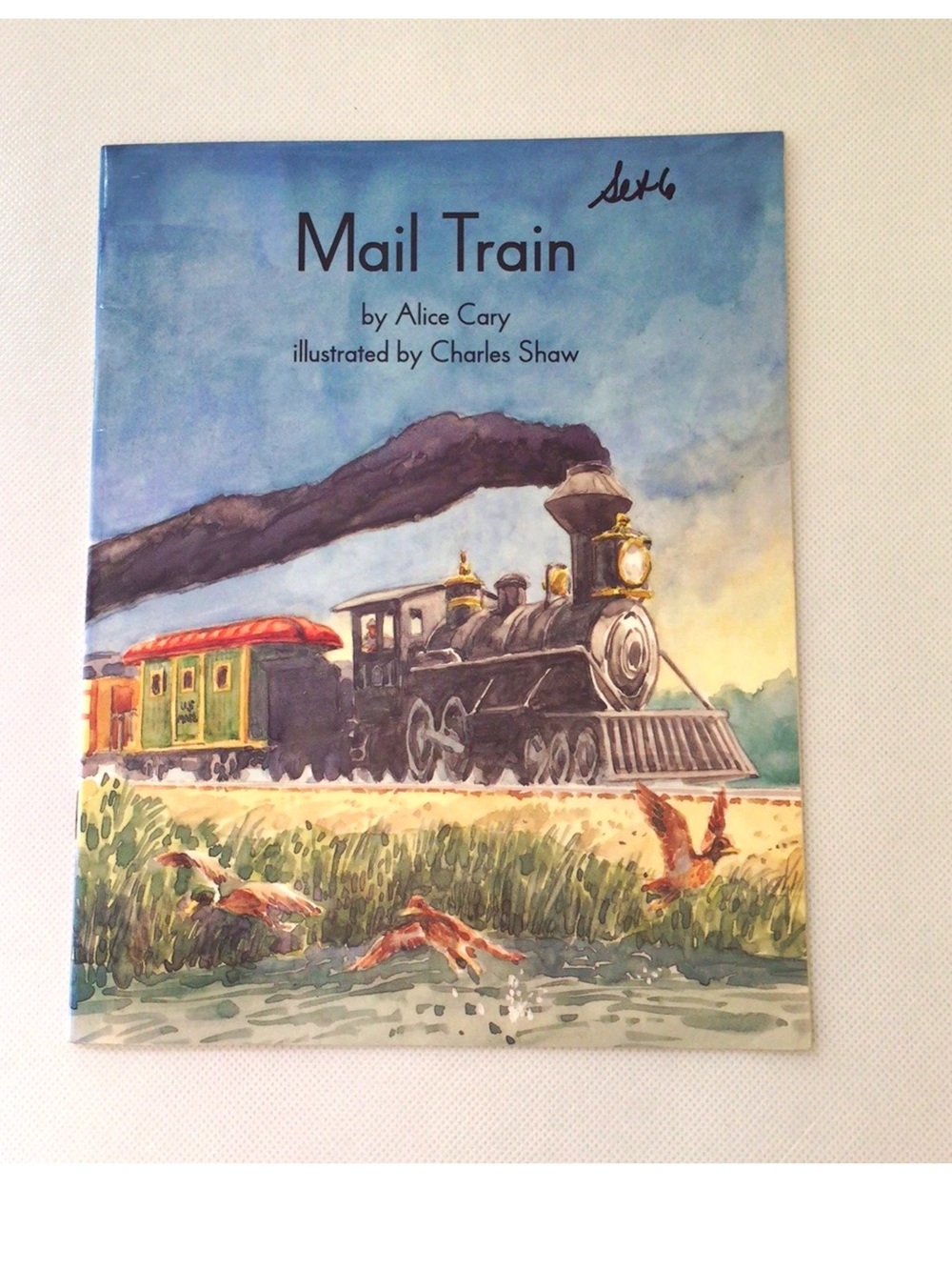 Mail Train Illustrated Picture Book PB 1995 Alice Cary Charles Shaw Educational